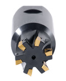 1-1/4'' 90 Deg Square Shoulder Indexable End Mill, 4-1/4'' Overall Length, Apkt11t3 Carbide Inserts, 6 Flute, 0056-0923