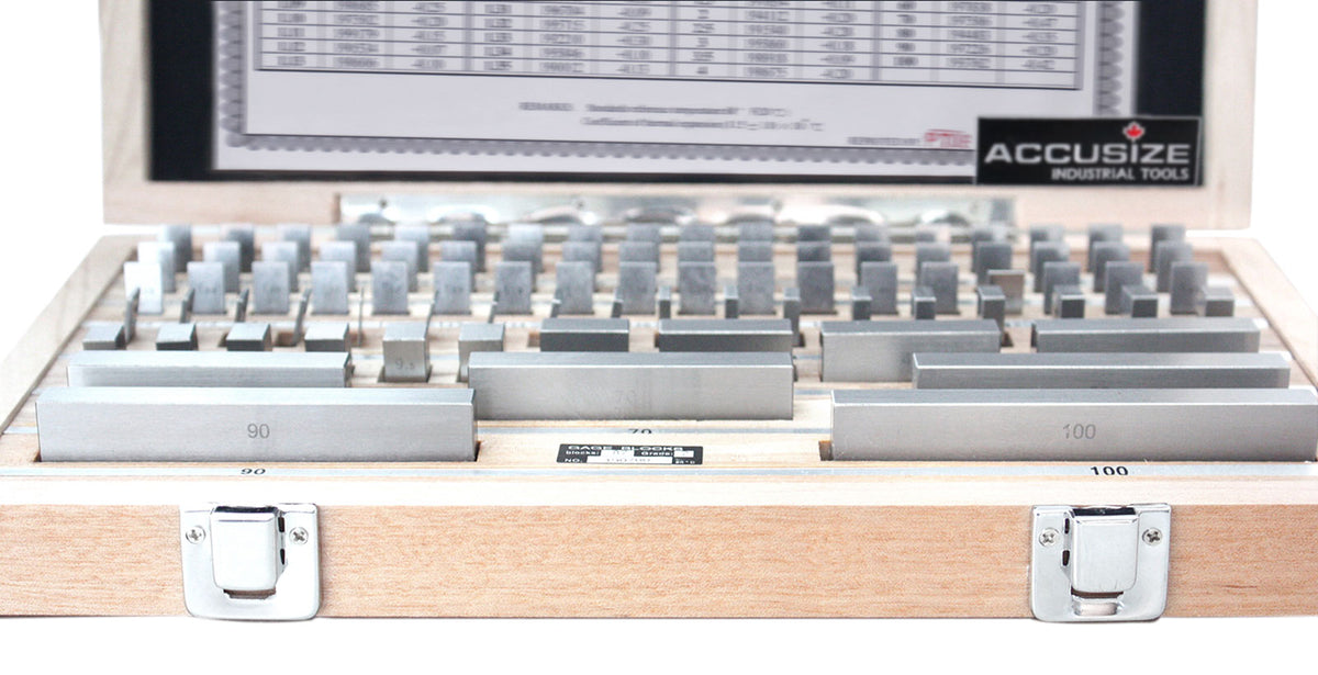 87 Pc Metric Gage Block Set, Grade 2, Din861 German Standard with Mfg's Certificate, 0087-2160
