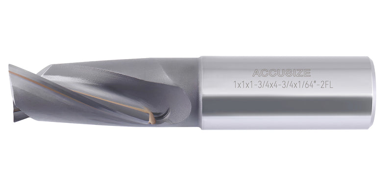 2 Flute Carbide Tipped End Mills for Aluminum, Center cutting