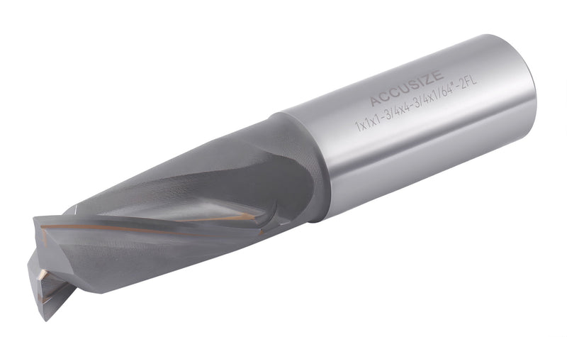 2 Flute Carbide Tipped End Mills for Aluminum, Center cutting