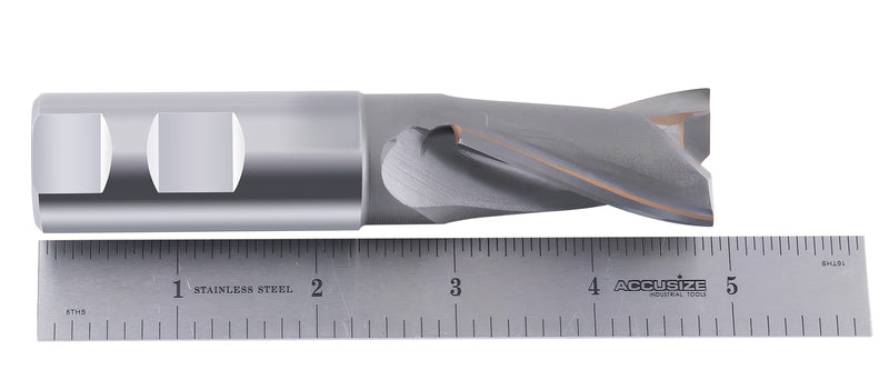 2 Flute Carbide Tipped End Mills for Aluminum, Center cutting