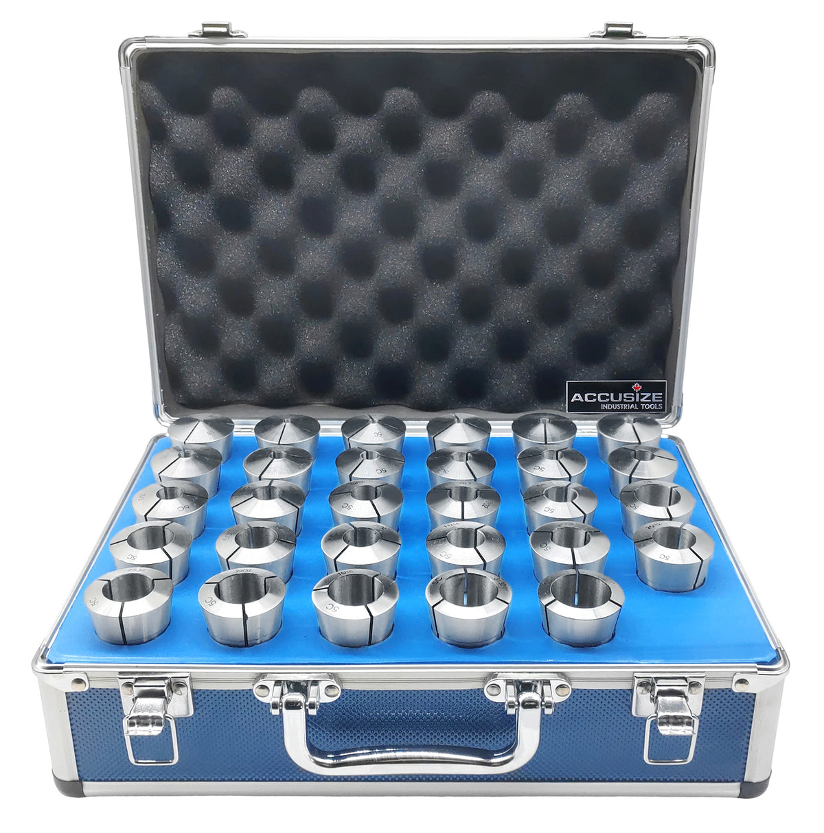 29 Pcs 1/8-1'' by 32nds 5C Precision Round Collets, Hardened and Ground, 0200-0572
