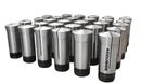 29 Pcs 1/8-1'' by 32nds 5C Precision Round Collets, Hardened and Ground, 0200-0572