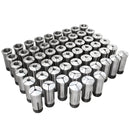 57 Pcs 1/8-1'' by 64th 5c Precision Round Collets, Hardened and Ground, 0200-0573