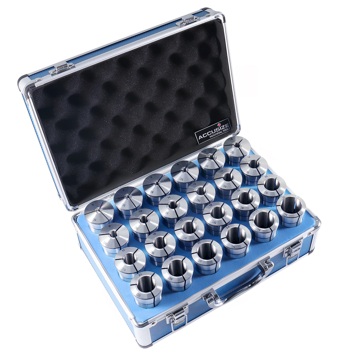 24 Pcs 3-26mm 5c Precision Round Collets, Metric, Hardend and Ground, 0200-5552