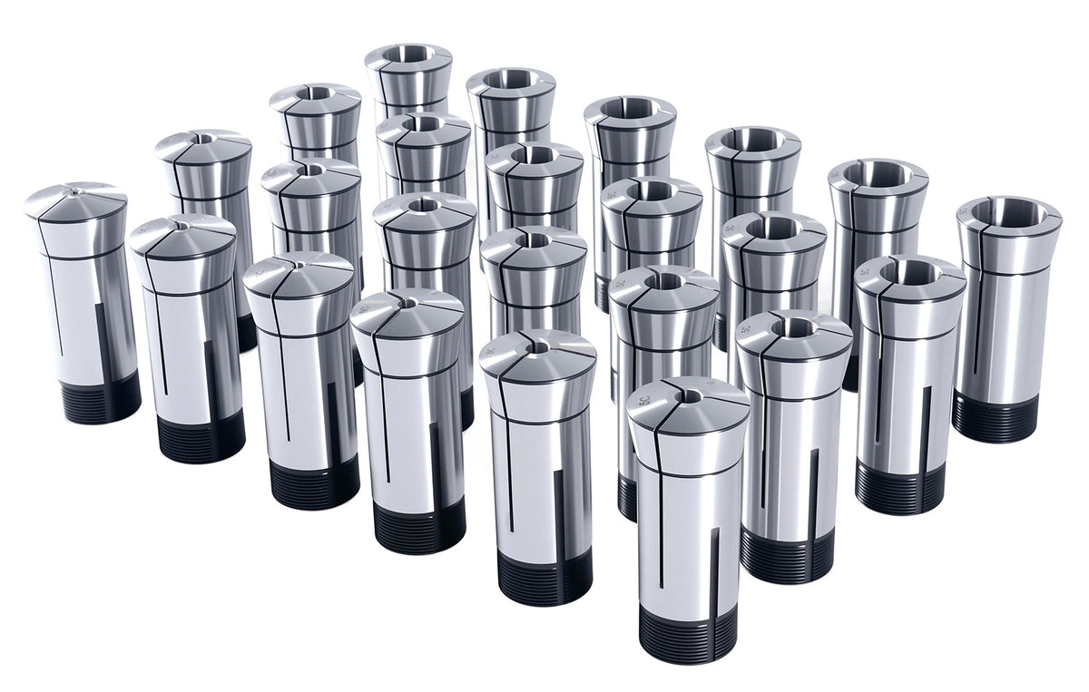 24 Pcs 3-26mm 5c Precision Round Collets, Metric, Hardend and Ground, 0200-5552