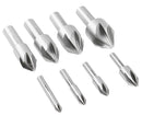 6 Flute HSS Machine Countersinks Sets, 8 pcs/Set