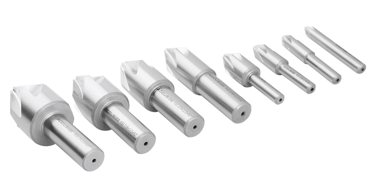 Lot de 6 fraisers de machine HSS pour flûte, 8 pièces/set