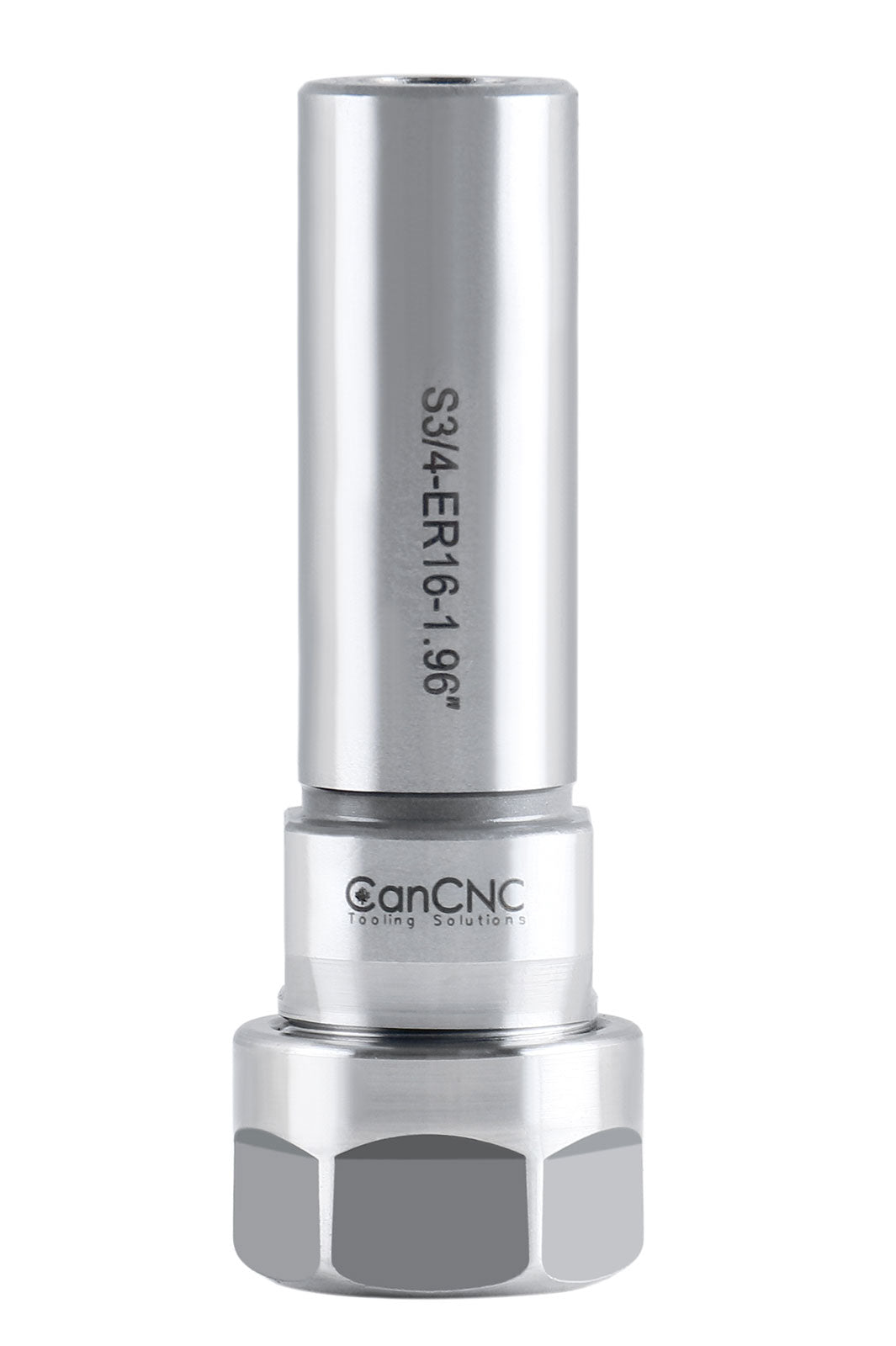 ER16 Collet Chuck Extension Rod, 1.96 in. Shank Length, 3/4 in. Straight Shank Alloy Steel, 0223-0207