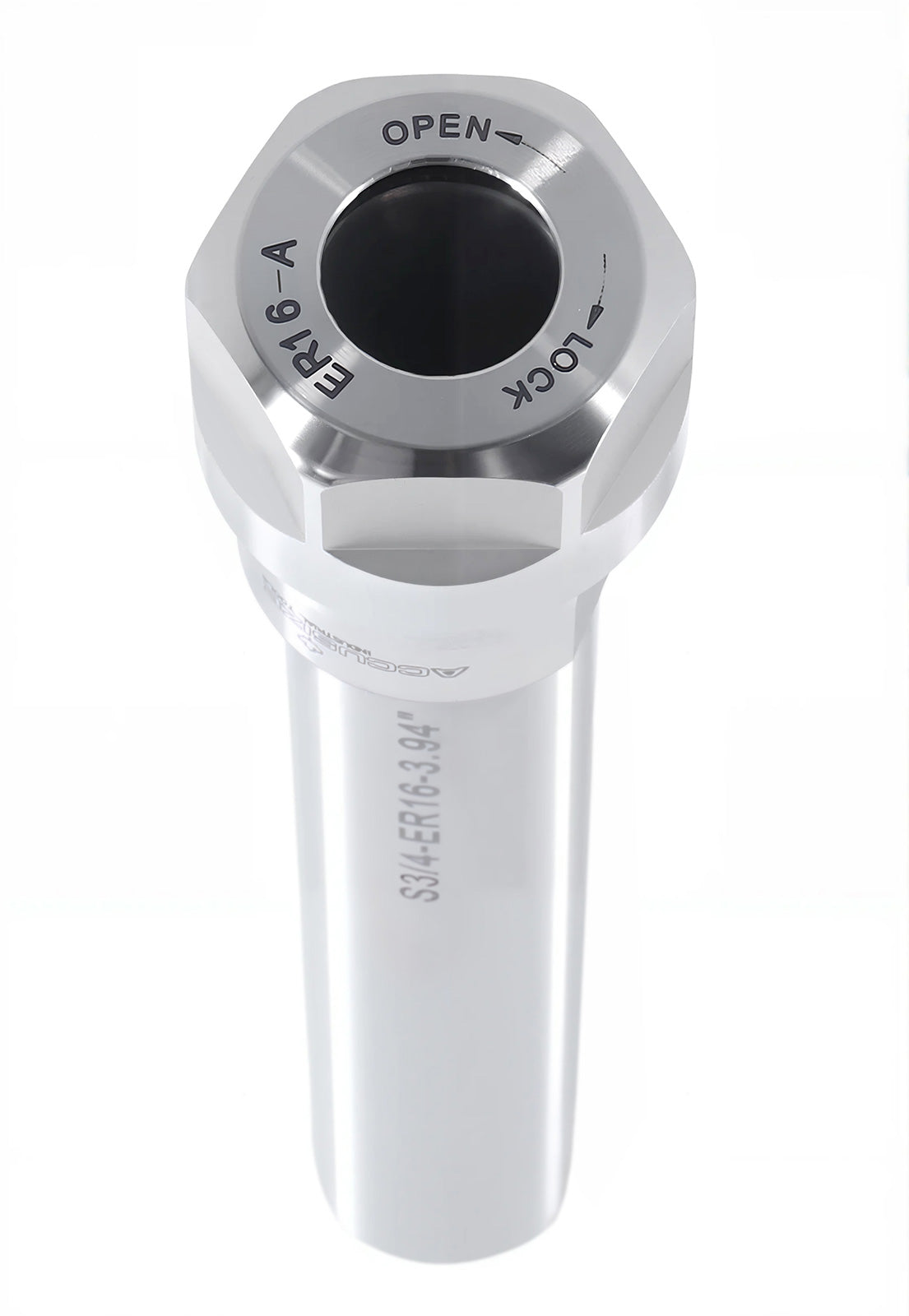 ER16 Collet Chuck Extension Rod, 3.94 in. Shank Length, 3/4 in. Straight Shank Alloy Steel, 0223-0208