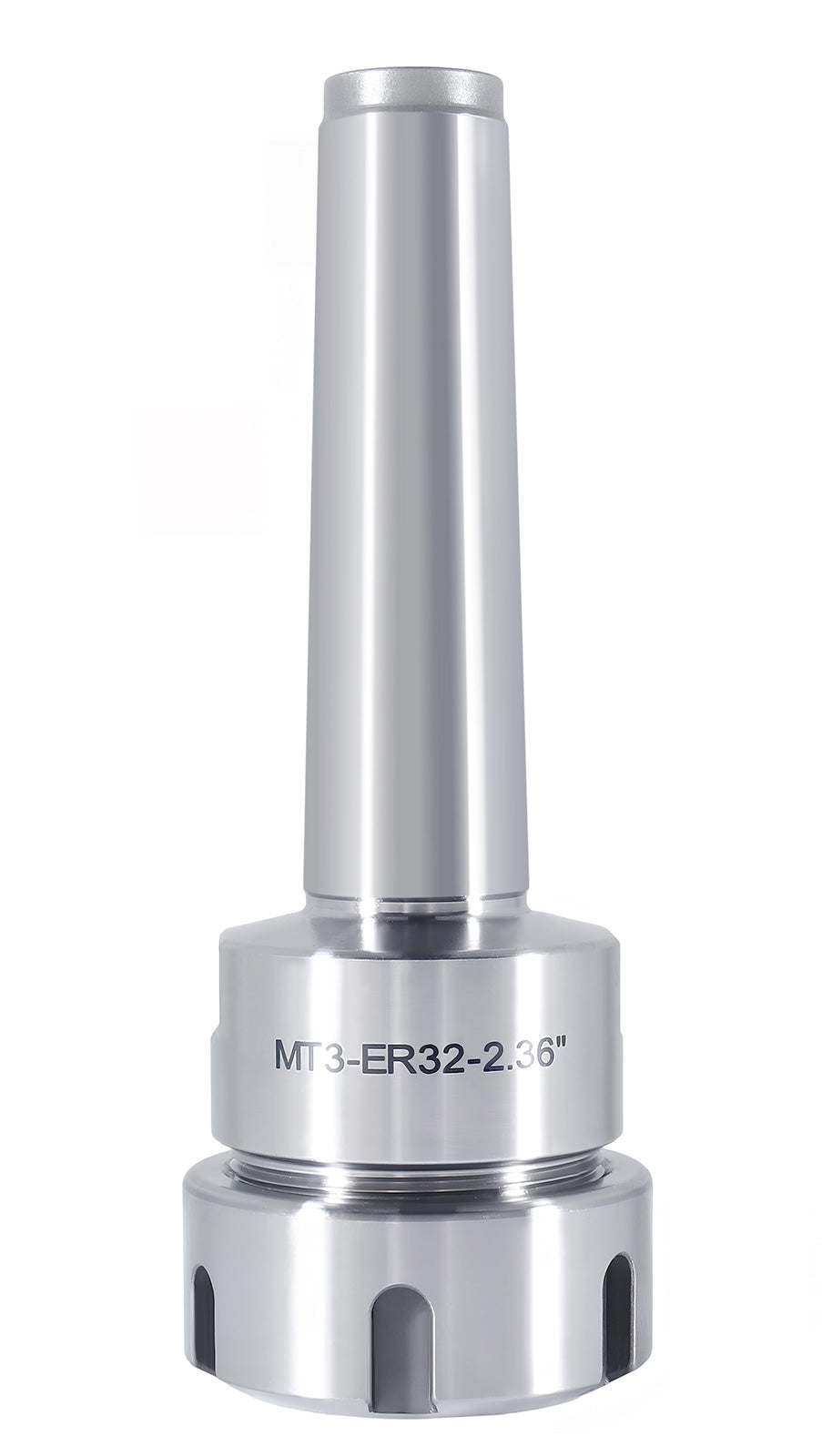 Morse Taper MT3 Shank ER32 Collet Chuck, Max 8000 Rpm, 1/2"-13 Drawbar End, Max TIR 0.0002'' O.D to I.D. 0223-0236