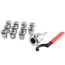 Mt2 Shank Er32 Chuck with 11Pc Collets Kit, 1/8'' - 3/4'' by 16Th, Morse Taper Collet System, 0223-0303