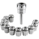 Mt2 Shank Er32 Chuck with 11Pc Collets Kit, 1/8'' - 3/4'' by 16Th, Morse Taper Collet System, 0223-0303