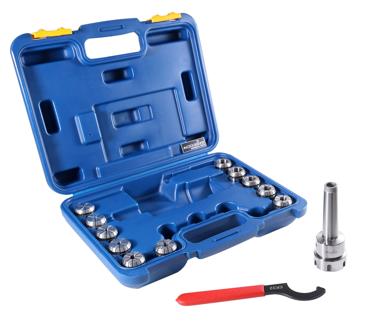 Mt3 Shank Er32 Chuck with 11Pc Collets Kit, 1/8'' - 3/4'' by 16Th, Morse Taper Collet System, 0223-0304