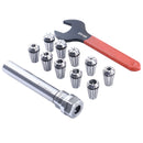 Er16 Collet Set, 1/32'' to 3/8'', 3/4'' by 3.35'' Chuck Holder plus Wrench in Fitted Strong Box, 0223-0307