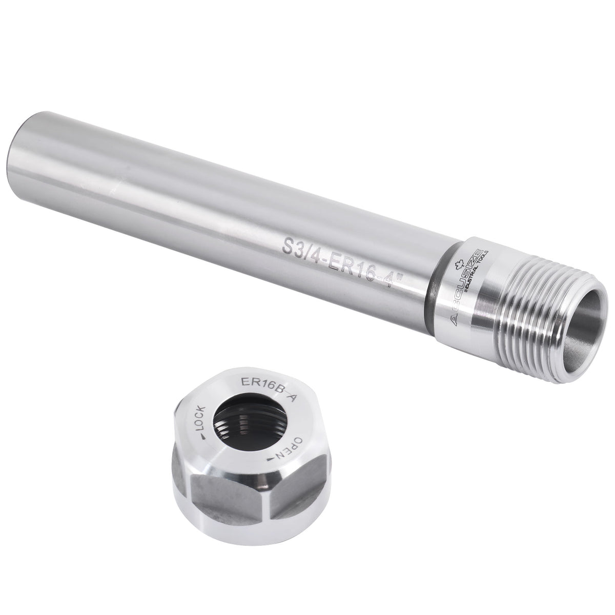 Er16 Collet Set, 1/32'' to 3/8'', 3/4'' by 3.35'' Chuck Holder plus Wrench in Fitted Strong Box, 0223-0307
