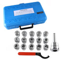 MT3 Shank ER40 Chuck with 15Pc Collets Kit, 1/8 inch - 1 inch by 16th, Morse Taper Collet System, 0223-0308