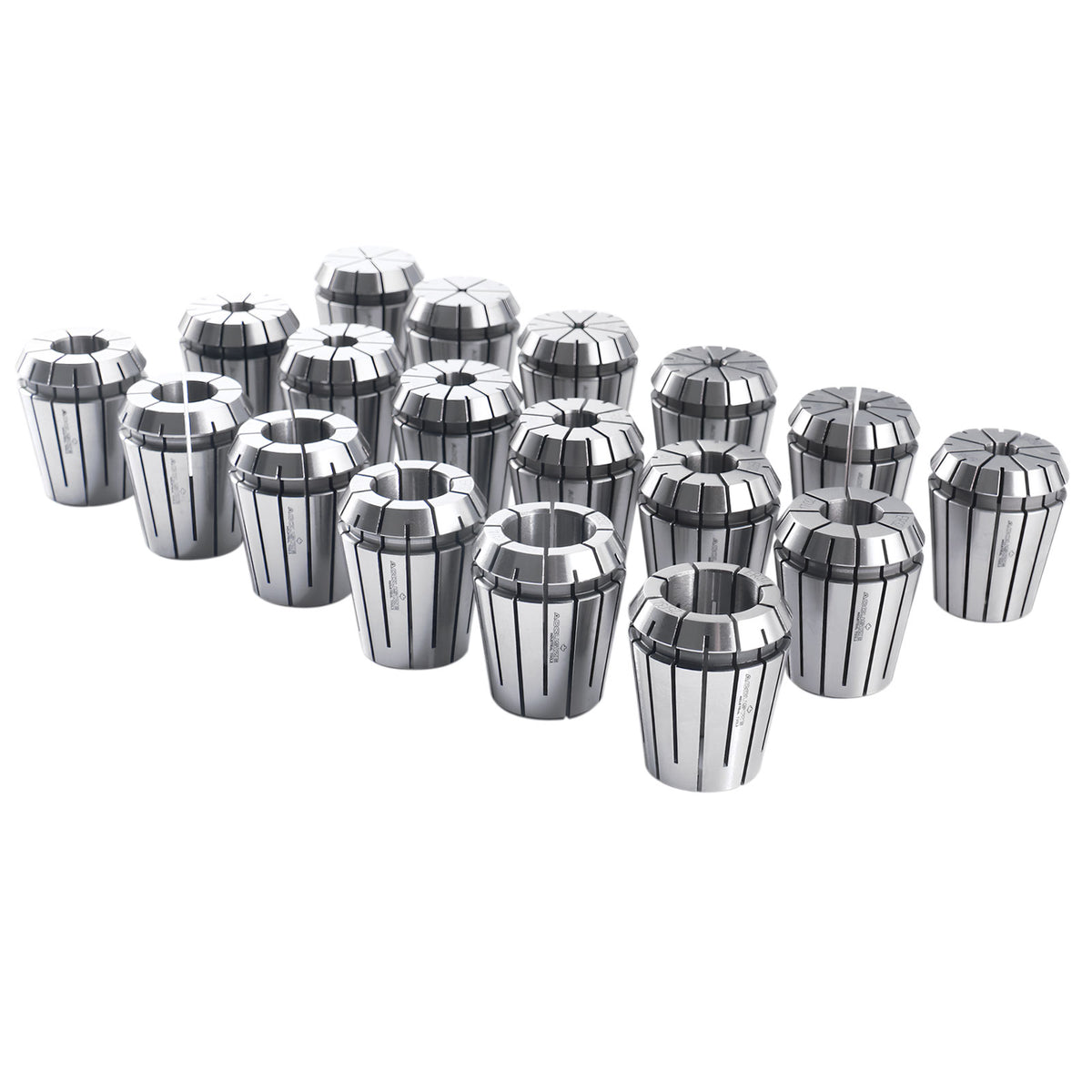 - Precision ER32 Collet Set, 18 Pcs, Sizes 3/32'' to 25/32'', High Accuracy, Durable Storage Box, 0223-0880