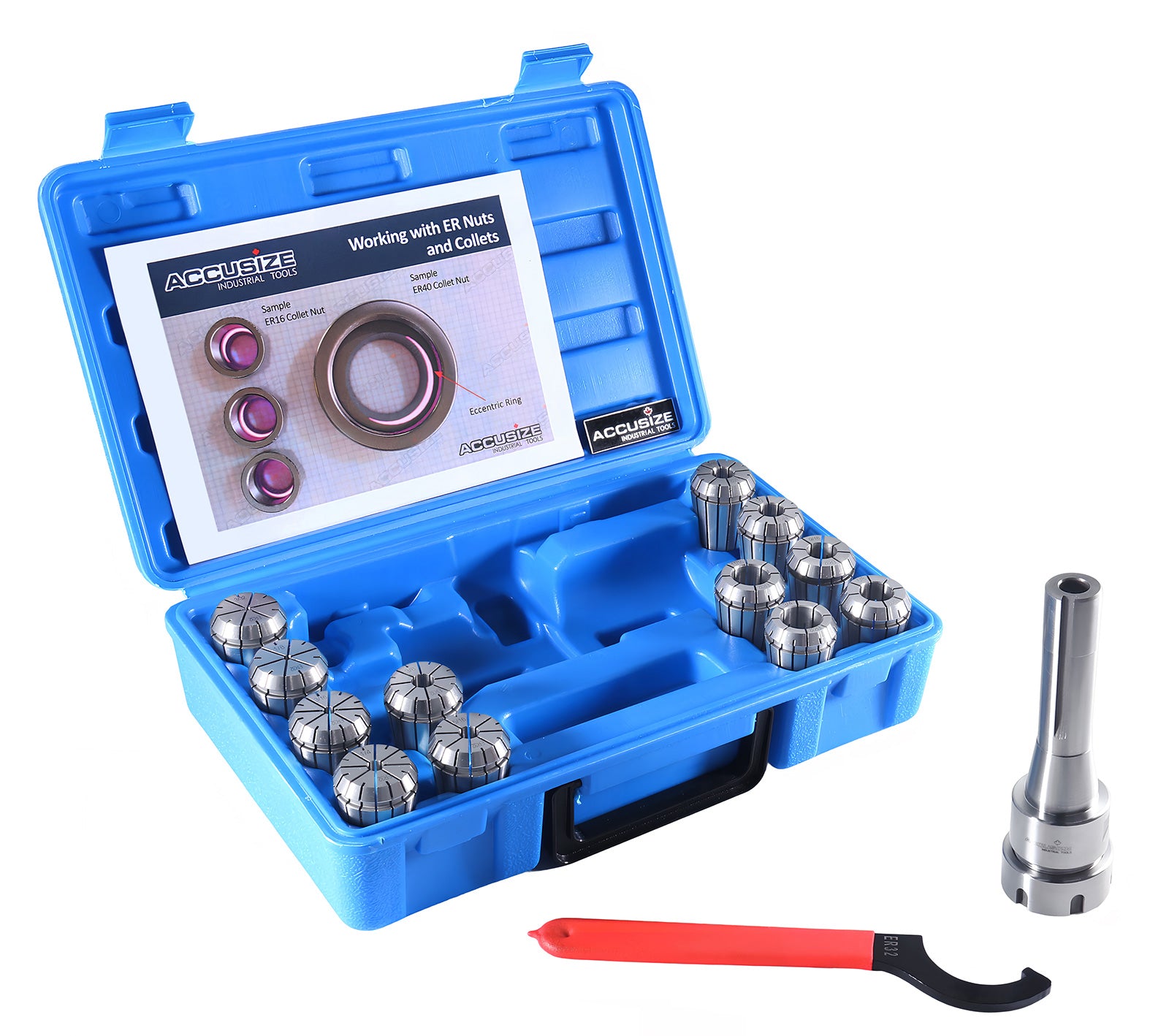 ER-32 Collet Systems with R8 Shank, Accusize Industrial Tools