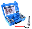 12 Pc Er-32 Collet Set Plus 1 Pc R8 Bridgeport Shank Holder and a Wrench in Fitted Box, 0223-0974