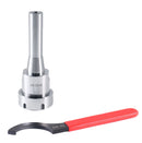 - 15 Pc ER40 Precision Collet Set with R8 Bridgeport Shank Holder & Wrench, High Accuracy Tooling for Milling & Drilling, in Fitted Box, 0223-0984