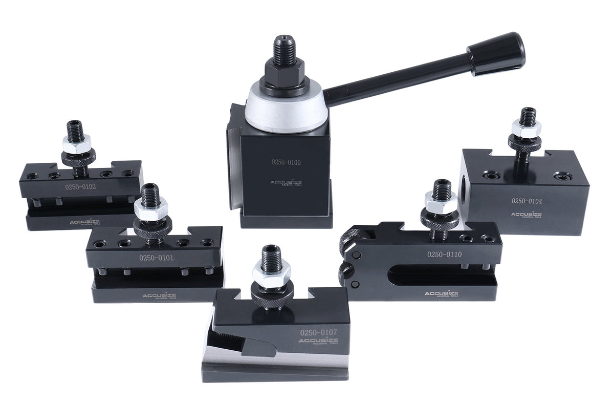 '- for Lathe Swing 6'' - 12'' Piston Type Quick Change Tool Post 6 Pcs/Set for 100 AXA, 0251-0100