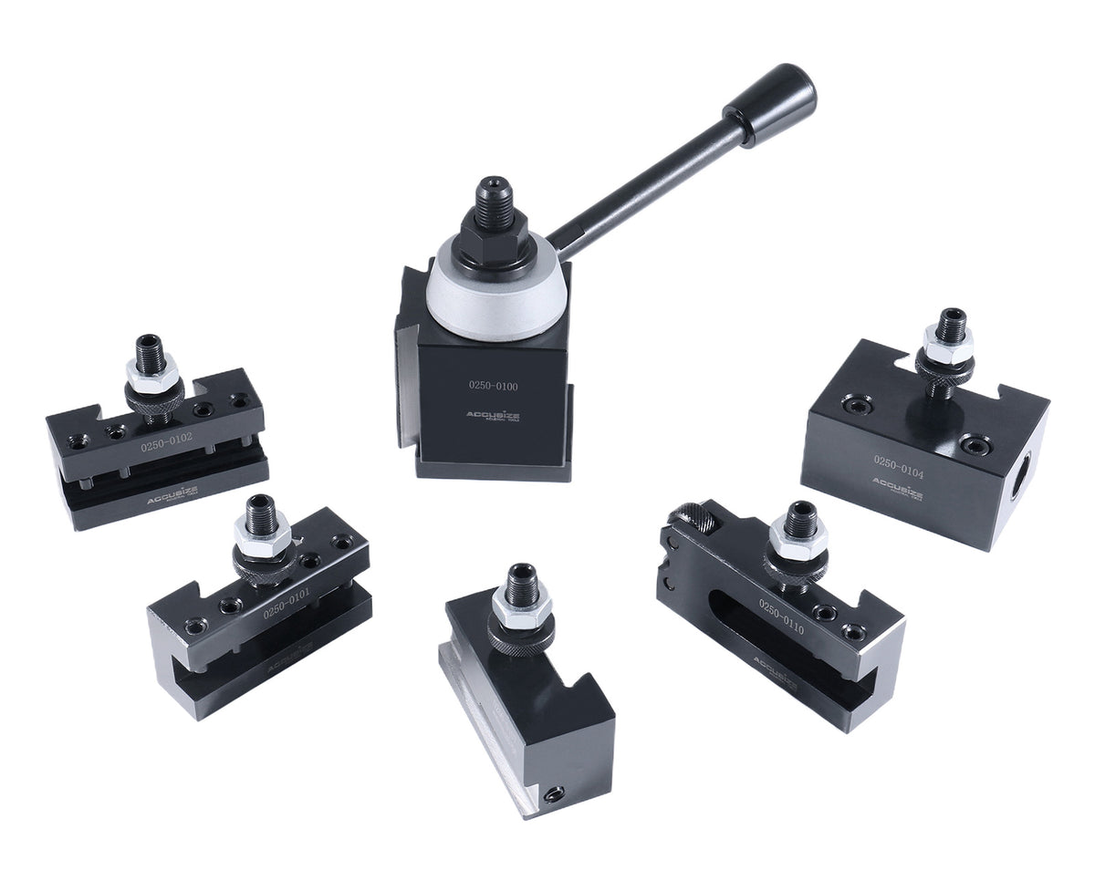 '- for Lathe Swing 6'' - 12'' Piston Type Quick Change Tool Post 6 Pcs/Set for 100 AXA, 0251-0100