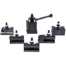 - AXA 6 Pc Wedge Type Quick Change Tool Post Set, for Lathe Swing 6-12 Inches, Includes 5 Tool Holders, 0251-0111