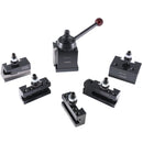- AXA 6 Pc Wedge Type Quick Change Tool Post Set, for Lathe Swing 6-12 Inches, Includes 5 Tool Holders, 0251-0111