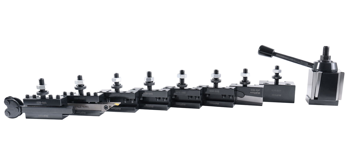 11 Pcs AXA Wedge Type Quick Change Tool Post Set for Lathe Swing 6