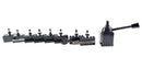 11 Pcs AXA Wedge Type Quick Change Tool Post Set for Lathe Swing 6"-12" incl. 1 Cutoff & Grooving and 1 Knurling Holders