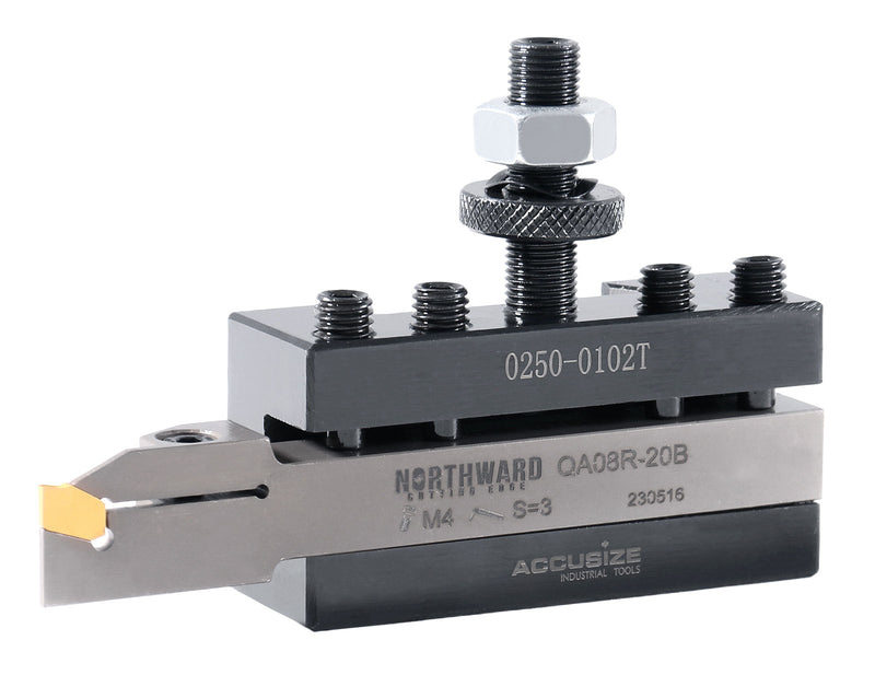 AxA Industrial Tools Set Portautensili A Cuneo A Cambio Rapido Per Tornio Swing 6-12 Pollici - 6 Pezzi Modelli 250-111 - Acciaio Temprato