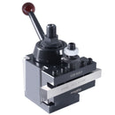 Axa 4 Pc Wedge Type Quick Change Tool Post Set for Lathe Swing 6'' - 12'' with 1/2'' M35 Square Lathe Bit, 0251-0155