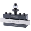 Axa 4 Pc Wedge Type Quick Change Tool Post Set for Lathe Swing 6'' - 12'' with 1/2'' M35 Square Lathe Bit, 0251-0155