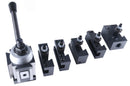 Cxa Style Piston Type Quick Change Tool Post Set with 6 Pcs Tool Post Holders, 0251-0300
