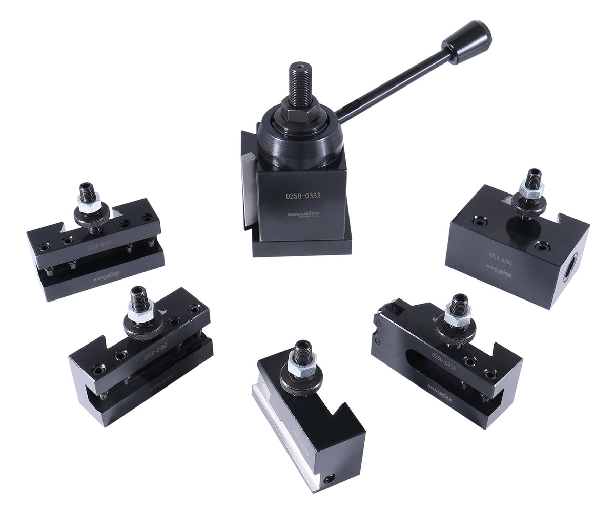 13-18'' Wedge Type Quick Change Tool Post 6 Pc for 300 Cxa, 0251-0333