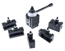 Ca Style Professional Piston Type Quick Change Tool Post Set with 6 Pcs Tool Post Holders, 0251-0400