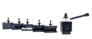 Ca Style Professional Piston Type Quick Change Tool Post Set with 6 Pcs Tool Post Holders, 0251-0400