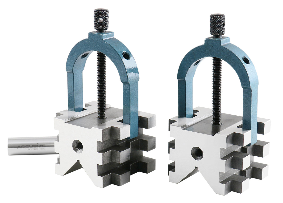 2-3/8'' x 2-3/4'' Multi-Use V-Block and Clamp Set in Fitted Box, 0303-0219