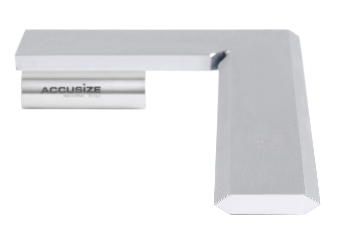 Precision Bevel Edge Blade Machinists Square, 6'' Blade by 4'' Beam, Grade 0, Din 875, 0303-6203