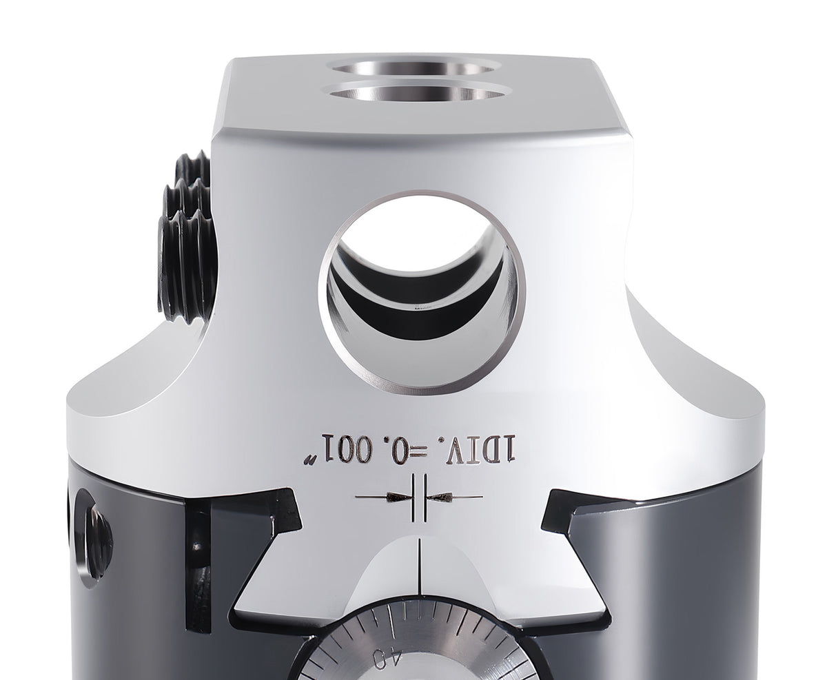 2" precision boring head with 1/2" boring bar bore, 5/8" offset, and 7/8"-20 mount thread - 0350-0002