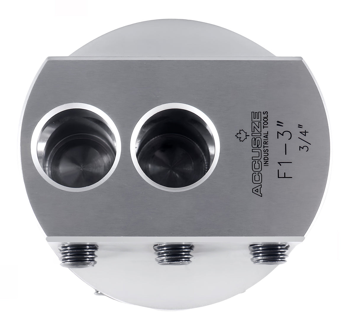 3" precision boring head with 3/4" boring bar bore, 1" offset, and 1-1/2"-18 mount thread - 0350-0003