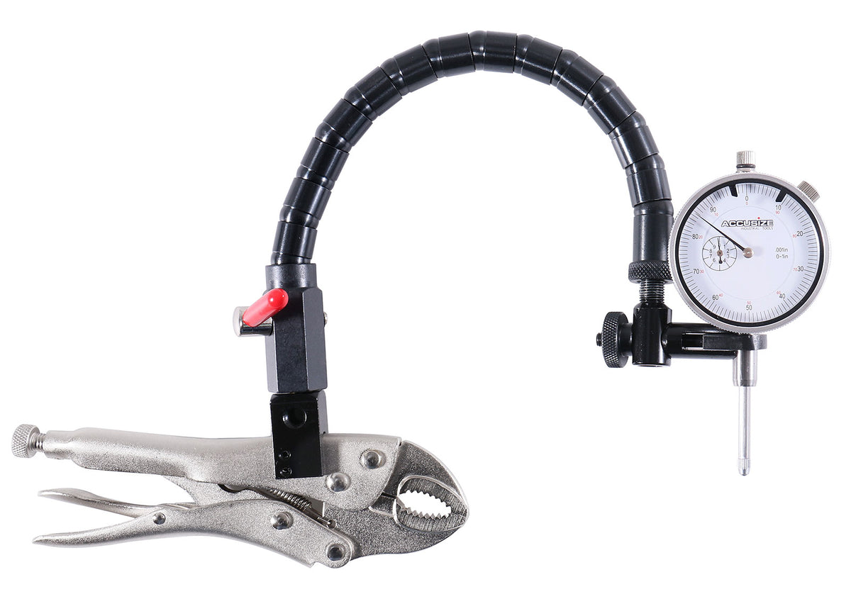 Premium Disc and Rotor/Ball Joint Gage, 1'' by 0.001'' Indicator and 360 Deg Flexible Stem Holder, Automotive Product