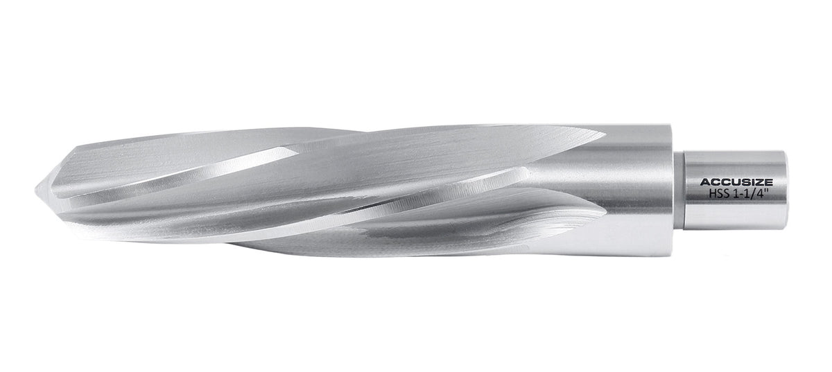 1-1/4'' H.S.S. Aligning Reamer with 3/4'' / 0.75'' Weldon Shank, Spiral Flute, 0521-0114