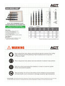 5 Pc H.S.S. Standard Spiral Flute Super Premium Car Reamer Set, 3/8", 1/2", 9/16'', 5/8", 3/4", to Fit 3/8'' or 1/2'' Shank Chuck
