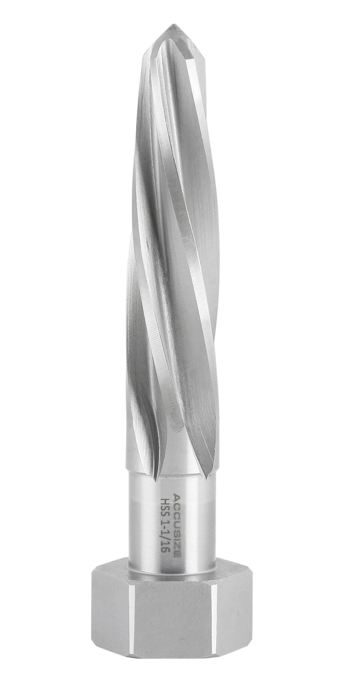 Bridge Reamer, H.S.S. Aligning Reamer, Spiral Flute, Hex Shank
