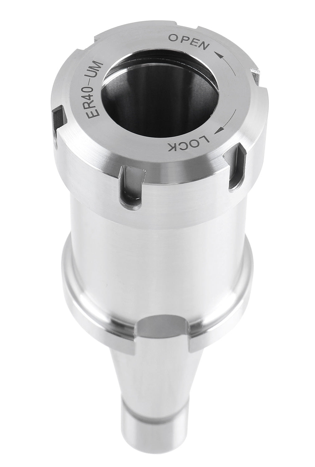 ISO40 Holder for ER40 Collets, with Thread 5/8'' to 11, 100 mm Long, 0536-0004