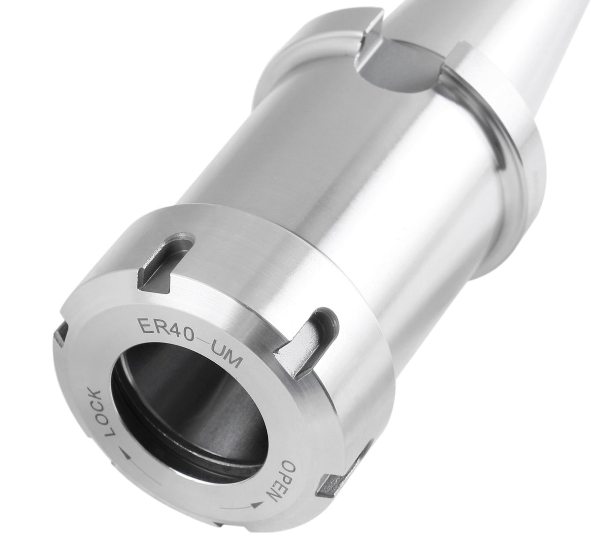 ISO40 Holder for ER40 Collets, with Thread 5/8'' to 11, 100 mm Long, 0536-0004
