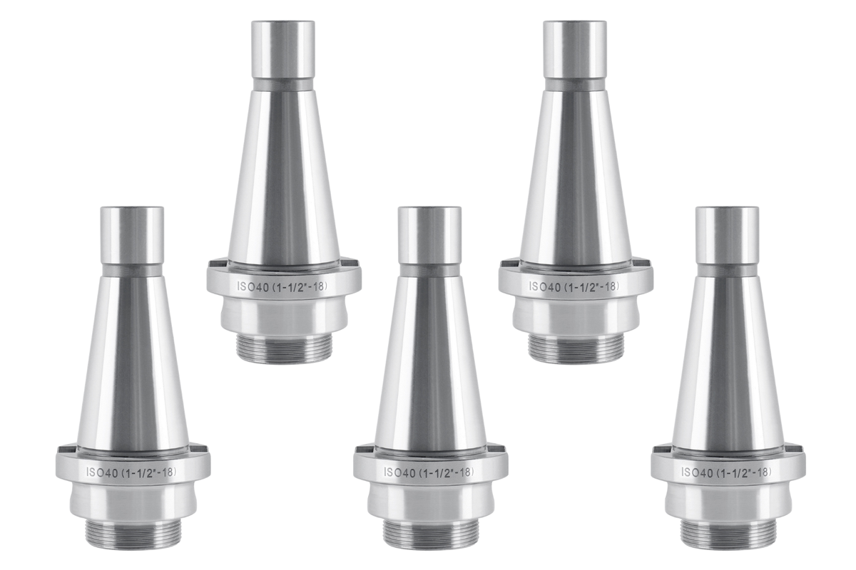 5Ps ISO40 Holder for F1 Type Boring Head, with thread 1-1/2"-18, #0536-0112x5