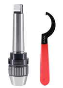 CanCNC Tooling Solutions 1/16-1/2" MT4 Precision Keyless Drill Chuck, Heavy-Duty with Integrated Shank, Titanium Jaws, 0537-1204